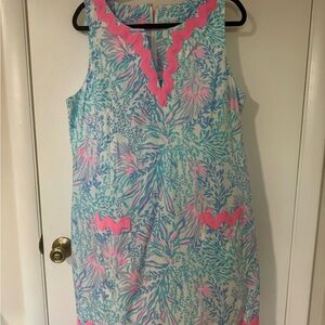 NWT Lilly Pulitzer Blue and Pink Floral Dress